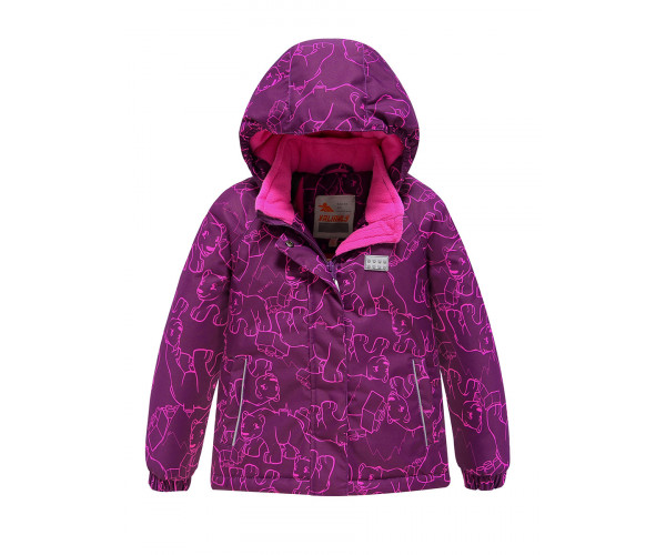 Горнолыжный костюм Valianly детский малинового цвета 9012M