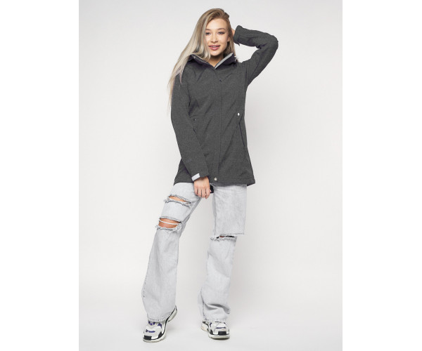 Ветровка женская  темно-серого цвета 20371TC