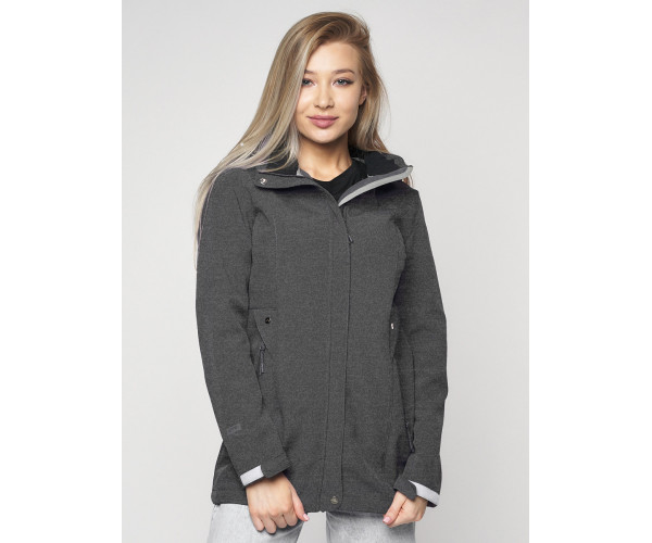Ветровка женская  темно-серого цвета 20371TC