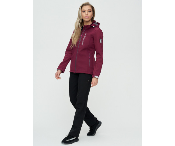 Костюм женский  бордового цвета 02031Bo