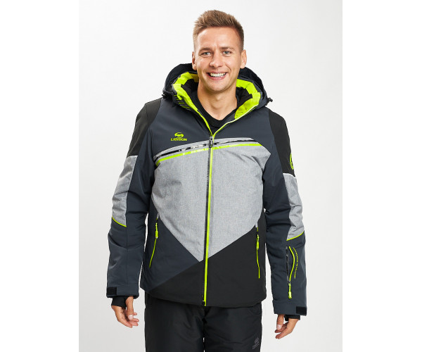 Горнолыжный костюм мужской темно-серого цвета 077016TC