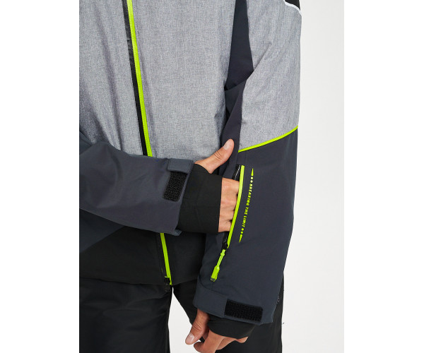 Горнолыжный костюм мужской темно-серого цвета 077016TC