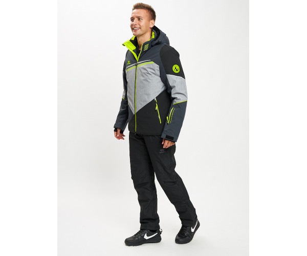 Горнолыжный костюм мужской темно-серого цвета 077016TC