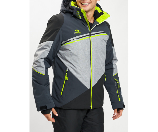 Горнолыжный костюм мужской темно-серого цвета 077016TC