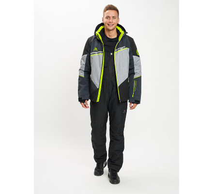 Горнолыжный костюм мужской темно-серого цвета 077016TC