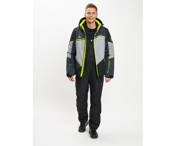 Горнолыжный костюм мужской темно-серого цвета 077016TC