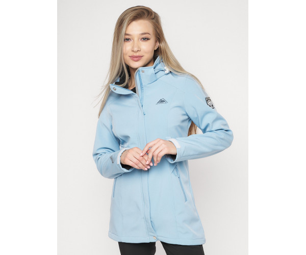 Костюм женский  голубого цвета 020371Gl