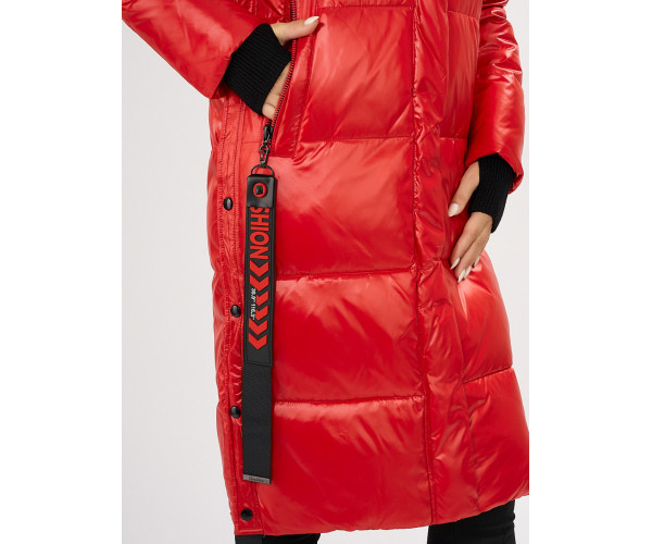 Куртка зимняя красного цвета 72101Kr