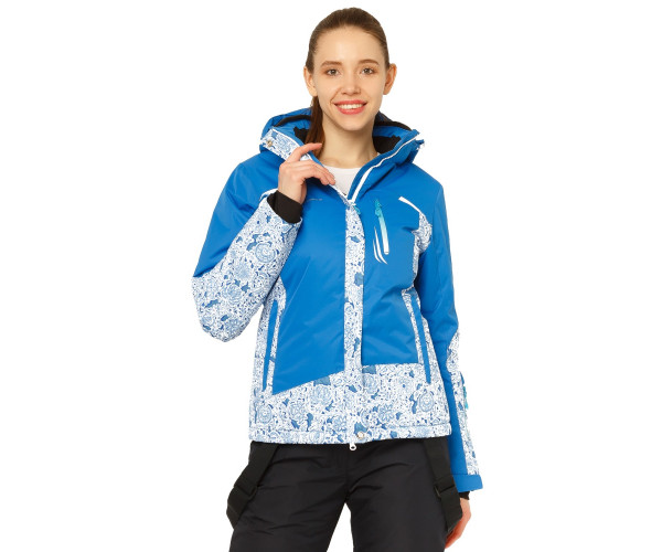 Костюм горнолыжный женский синего цвета 017122S