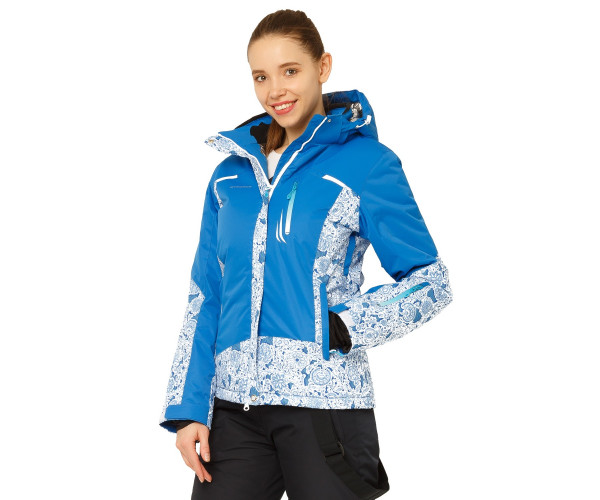 Костюм горнолыжный женский синего цвета 017122S