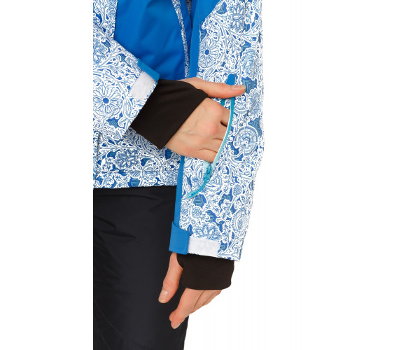 Костюм горнолыжный женский синего цвета 017122S