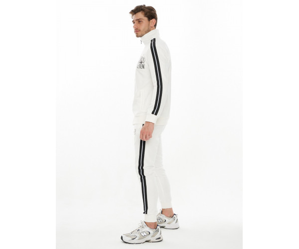 Спортивный костюм трикотажный белого цвета 9153Bl