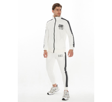 Спортивный костюм трикотажный белого цвета 9153Bl