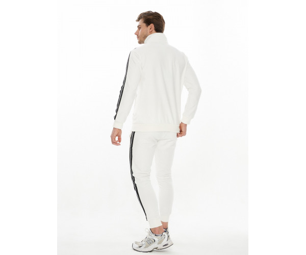 Спортивный костюм трикотажный белого цвета 9153Bl