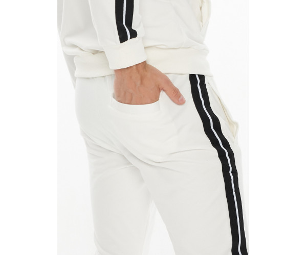 Спортивный костюм трикотажный белого цвета 9153Bl