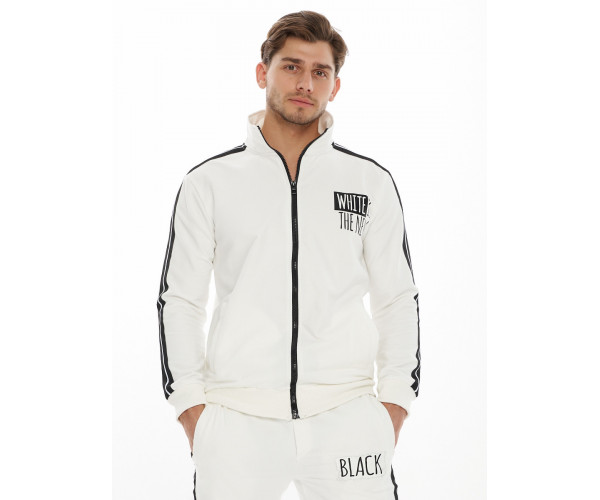 Спортивный костюм трикотажный белого цвета 9153Bl