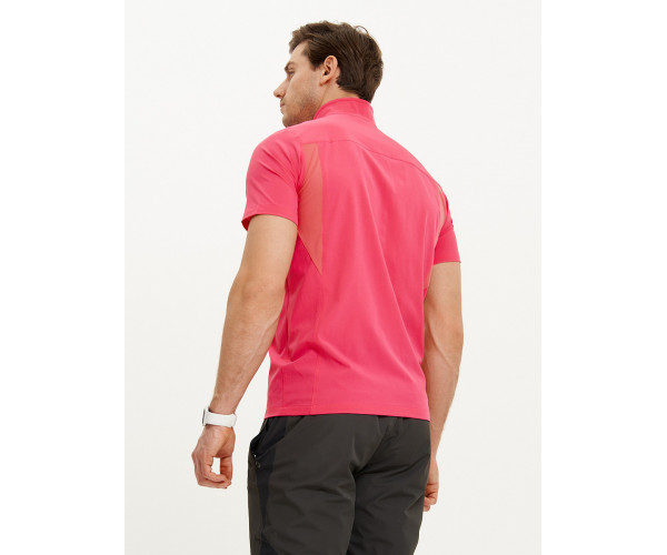 Футболка поло мужская розового цвета 93424R