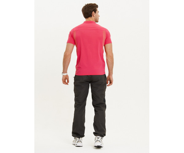 Футболка поло мужская розового цвета 93424R