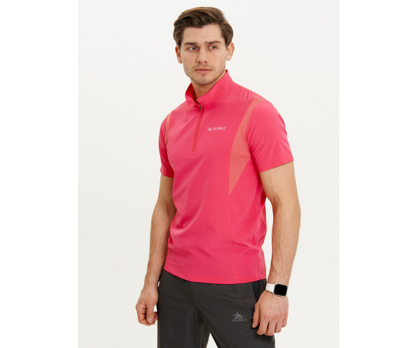 Футболка поло мужская розового цвета 93424R
