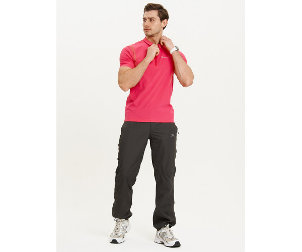 Футболка поло мужская розового цвета 93424R