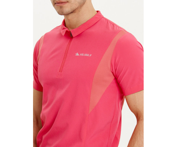 Футболка поло мужская розового цвета 93424R
