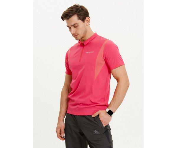Футболка поло мужская розового цвета 93424R