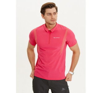 Футболка поло мужская розового цвета 93424R