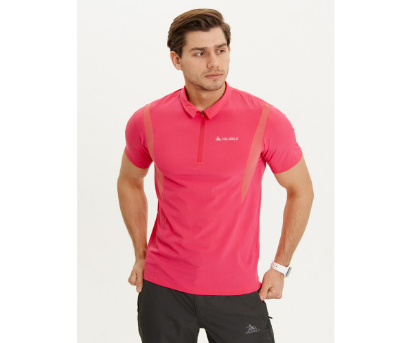 Футболка поло мужская розового цвета 93424R