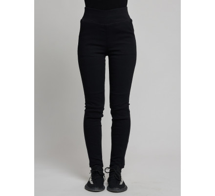 Cтрейчевые брюки утепленные женские черного цвета 2033Ch