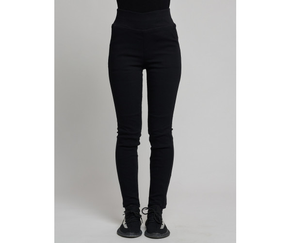 Cтрейчевые брюки утепленные женские черного цвета 2033Ch