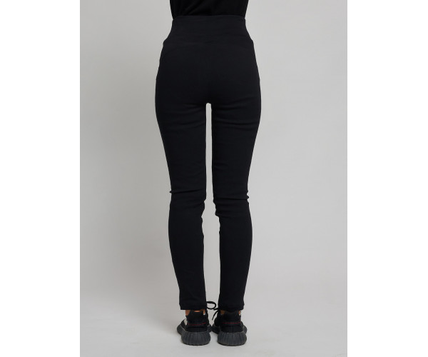 Cтрейчевые брюки утепленные женские черного цвета 2033Ch