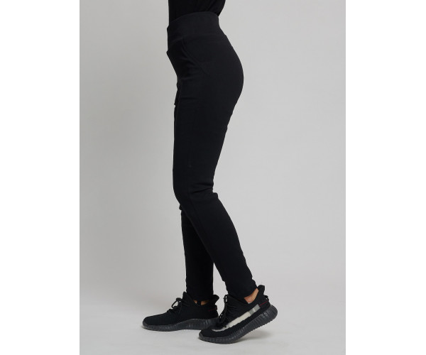 Cтрейчевые брюки утепленные женские черного цвета 2033Ch