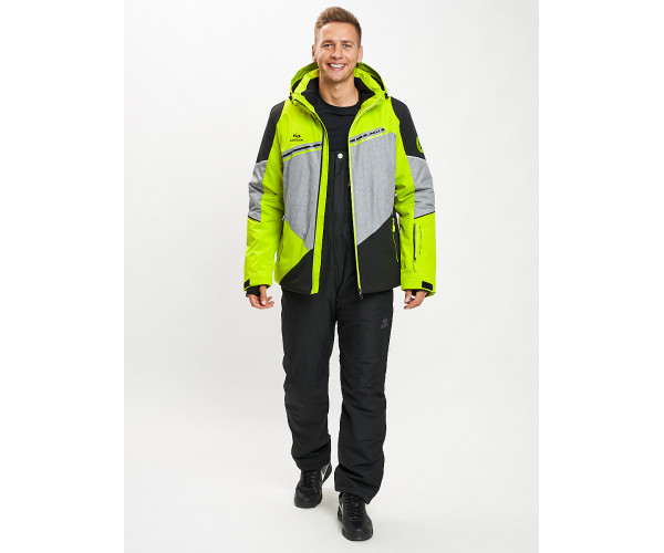 Горнолыжный костюм мужской зеленого цвета 077016Z