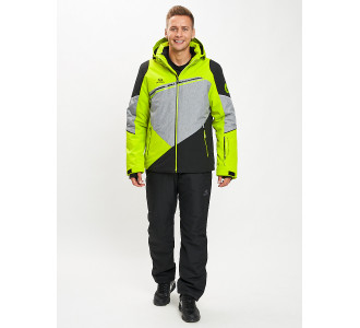 Горнолыжный костюм мужской зеленого цвета 077016Z