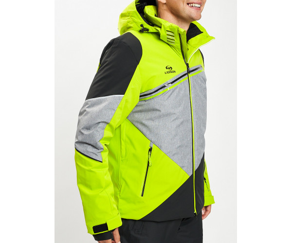 Горнолыжный костюм мужской зеленого цвета 077016Z