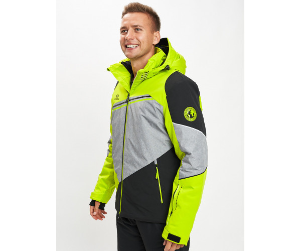 Горнолыжный костюм мужской зеленого цвета 077016Z