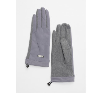 Классические перчатки демисезонные женские серого цвета 610Sr