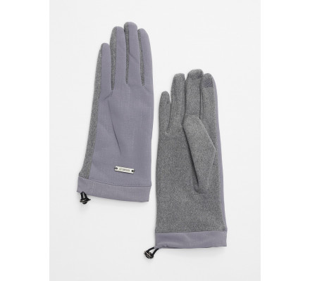Классические перчатки демисезонные женские серого цвета 610Sr