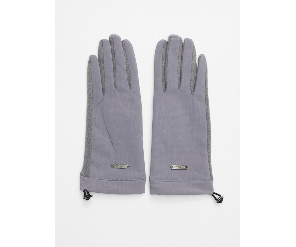 Классические перчатки демисезонные женские серого цвета 610Sr