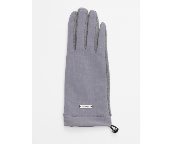 Классические перчатки демисезонные женские серого цвета 610Sr