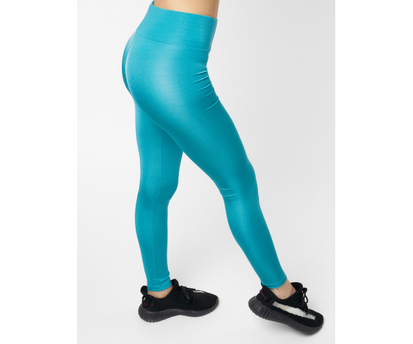 Леггинсы женские бирюзового цвета 22092Br