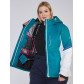 Женская зимняя горнолыжная куртка большого размера бирюзового цвета 1934Br