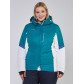 Женская зимняя горнолыжная куртка большого размера бирюзового цвета 1934Br