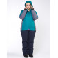 Женский зимний костюм горнолыжный большого размера зеленого цвета 01934Z