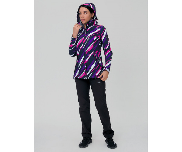 Костюм женский softshell фиолетового цвета 01923-1F