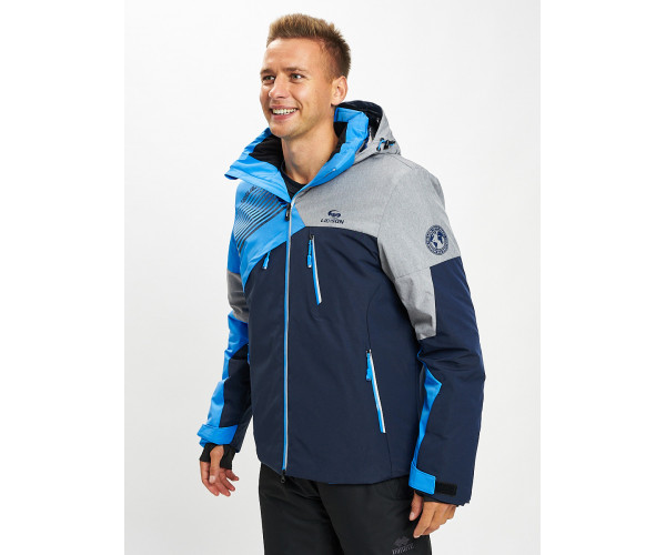 Горнолыжная куртка мужская синего цвета 77019S