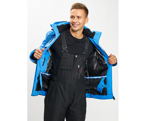 Горнолыжная куртка мужская синего цвета 77019S