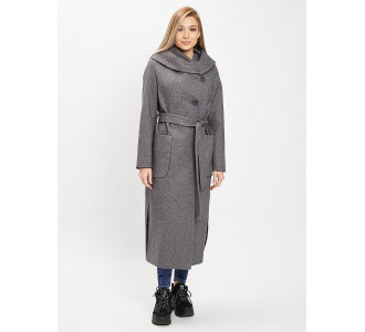 Пальто демисезонное серого цвета 42107Sr
