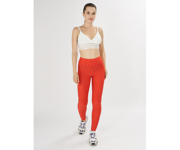 Леггинсы женские красного цвета 1165Kr