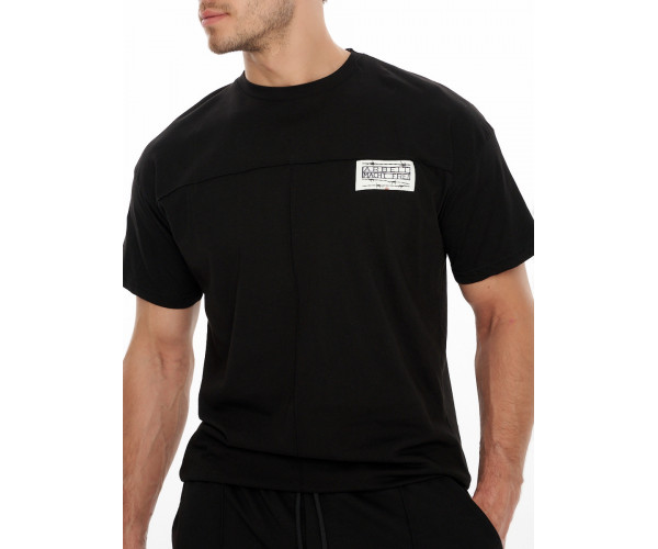 Костюм шорты и футболка черного цвета 9182Ch